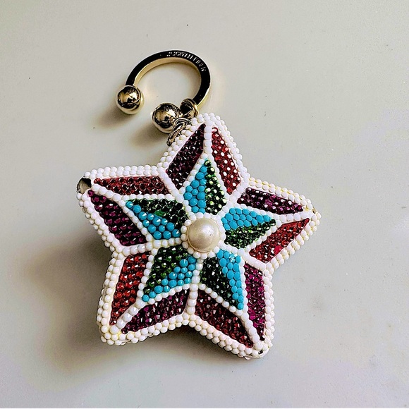 Judith Leiber Vintage Rare Jeweled Encrusted Star Key & Card Holder - Picture 2 of 5